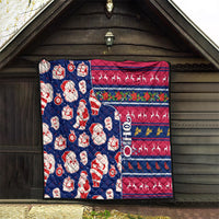 Custom Ohio Christmas Quilt Santa Claus Pattern Unique Style - Wonder Print Shop