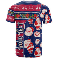 Custom Ohio Christmas T Shirt Santa Claus Pattern Unique Style - Wonder Print Shop