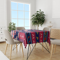 Custom Ohio Christmas Tablecloth Santa Claus Pattern Unique Style - Wonder Print Shop