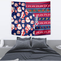 Custom Ohio Christmas Tapestry Santa Claus Pattern Unique Style - Wonder Print Shop