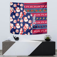 Custom Ohio Christmas Tapestry Santa Claus Pattern Unique Style - Wonder Print Shop