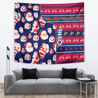 Custom Ohio Christmas Tapestry Santa Claus Pattern Unique Style - Wonder Print Shop