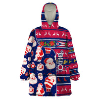 Custom Ohio Christmas Wearable Blanket Hoodie Santa Claus Pattern Unique Style - Wonder Print Shop
