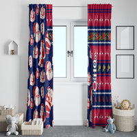 Custom Ohio Christmas Window Curtain Santa Claus Pattern Unique Style - Wonder Print Shop