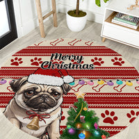 custom-dog-christmas-round-carpet-cute-pug-dog-with-xmas-tree