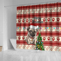 custom-dog-christmas-shower-curtain-cute-pug-dog-with-xmas-tree