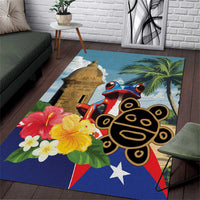 Personalized Boricua El Morro Area Rug Puerto Rico Sun Coqui - Wonder Print Shop