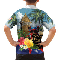 Personalized Boricua El Morro Family Matching Tank Maxi Dress and Hawaiian Shirt Puerto Rico Sun Coqui - Wonder Print Shop