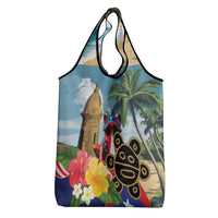 Boricua El Morro Grocery Bag Puerto Rico Sun Coqui