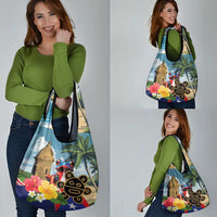 Boricua El Morro Grocery Bag Puerto Rico Sun Coqui