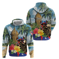 Personalized Boricua El Morro Hoodie Puerto Rico Sun Coqui - Wonder Print Shop