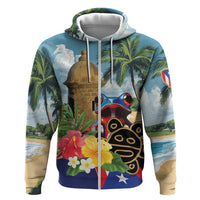 Personalized Boricua El Morro Hoodie Puerto Rico Sun Coqui - Wonder Print Shop
