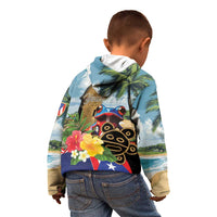 Personalized Boricua El Morro Kid Hoodie Puerto Rico Sun Coqui - Wonder Print Shop