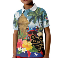 Personalized Boricua El Morro Kid Polo Shirt Puerto Rico Sun Coqui - Wonder Print Shop