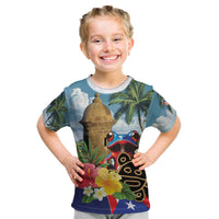 Personalized Boricua El Morro Kid T Shirt Puerto Rico Sun Coqui - Wonder Print Shop