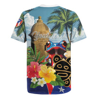 Personalized Boricua El Morro Rugby Jersey Puerto Rico Sun Coqui - Wonder Print Shop