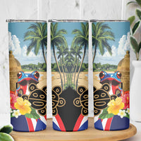 Personalized Boricua El Morro Skinny Tumbler Puerto Rico Sun Coqui - Wonder Print Shop