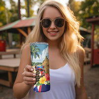 Personalized Boricua El Morro Skinny Tumbler Puerto Rico Sun Coqui - Wonder Print Shop