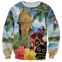 Personalized Boricua El Morro Sweatshirt Puerto Rico Sun Coqui - Wonder Print Shop