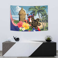 Personalized Boricua El Morro Tapestry Puerto Rico Sun Coqui - Wonder Print Shop