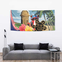 Personalized Boricua El Morro Tapestry Puerto Rico Sun Coqui - Wonder Print Shop