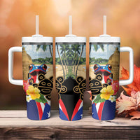 Personalized Boricua El Morro Tumbler With Handle Puerto Rico Sun Coqui - Wonder Print Shop