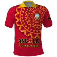 Angola Football Polo Shirt Go Palancas Negras Red Version - Wonder Print Shop