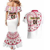 Angola Football Couples Matching Mermaid Dress and Hawaiian Shirt Go Palancas Negras White Version - Wonder Print Shop