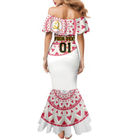 Angola Football Family Matching Mermaid Dress and Hawaiian Shirt Go Palancas Negras White Version - Wonder Print Shop