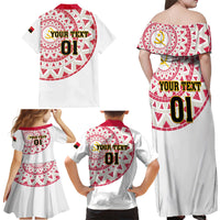 Angola Football Family Matching Off Shoulder Maxi Dress and Hawaiian Shirt Go Palancas Negras White Version - Wonder Print Shop