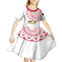 Angola Football Kid Short Sleeve Dress Go Palancas Negras White Version - Wonder Print Shop
