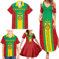Mauritania Football Family Matching Summer Maxi Dress and Hawaiian Shirt Go Lions of Chinguetti - Wonder Print Shop