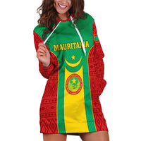 Mauritania Football Hoodie Dress Go Lions of Chinguetti - Wonder Print Shop