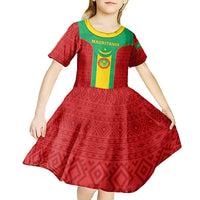 Mauritania Football Kid Short Sleeve Dress Go Lions of Chinguetti - Wonder Print Shop