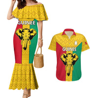 Guinea Football Couples Matching Mermaid Dress and Hawaiian Shirt Come On Syli National - Wonder Print Shop