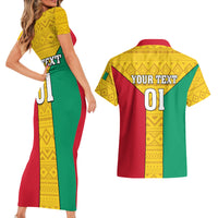 Guinea Football Couples Matching Short Sleeve Bodycon Dress and Hawaiian Shirt Come On Syli National - Wonder Print Shop
