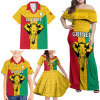 Guinea Football Family Matching Off Shoulder Maxi Dress and Hawaiian Shirt Come On Syli National - Wonder Print Shop