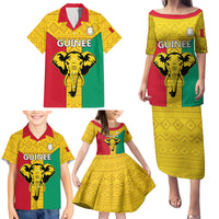 Guinea Football Family Matching Puletasi and Hawaiian Shirt Come On Syli National - Wonder Print Shop