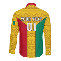 Guinea Football Long Sleeve Button Shirt Come On Syli National - Wonder Print Shop