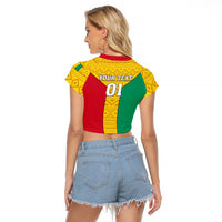 Guinea Football Raglan Cropped T Shirt Come On Syli National - Wonder Print Shop