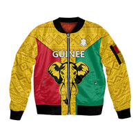 Guinea Football Sleeve Zip Bomber Jacket Come On Syli National - Wonder Print Shop