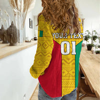 Guinea Football Women Casual Shirt Come On Syli National - Wonder Print Shop