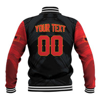 Custom Football 2026 Albania Black Baseball Jacket Kuqezinjte Come On