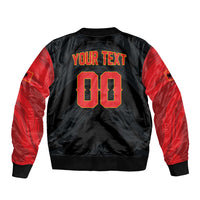 Custom Football 2026 Albania Black Bomber Jacket Kuqezinjte Come On