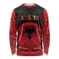 Custom Football 2026 Albania Black Long Sleeve Shirt Kuqezinjte Come On