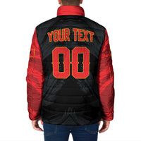 Custom Football 2026 Albania Black Padded Jacket Kuqezinjte Come On