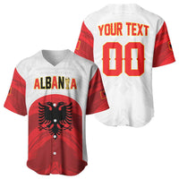 Custom Football 2026 Albania White Baseball Jersey Kuqezinjte Come On