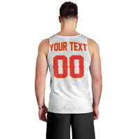 Custom Football 2026 Albania White Men Tank Top Kuqezinjte Come On