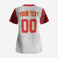 Custom Football 2026 Albania White Scrub Top Kuqezinjte Come On