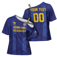 Custom Football 2026 Bosnia and Herzegovina Cross Shoulder Shirt Zmajevi Go Champion